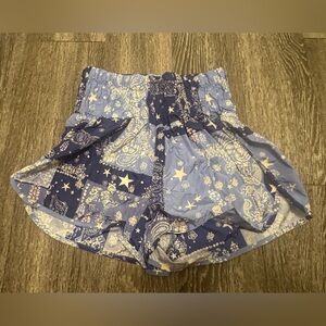 Free People Movement The Way Home Printed Shorts in Bandana Blue
